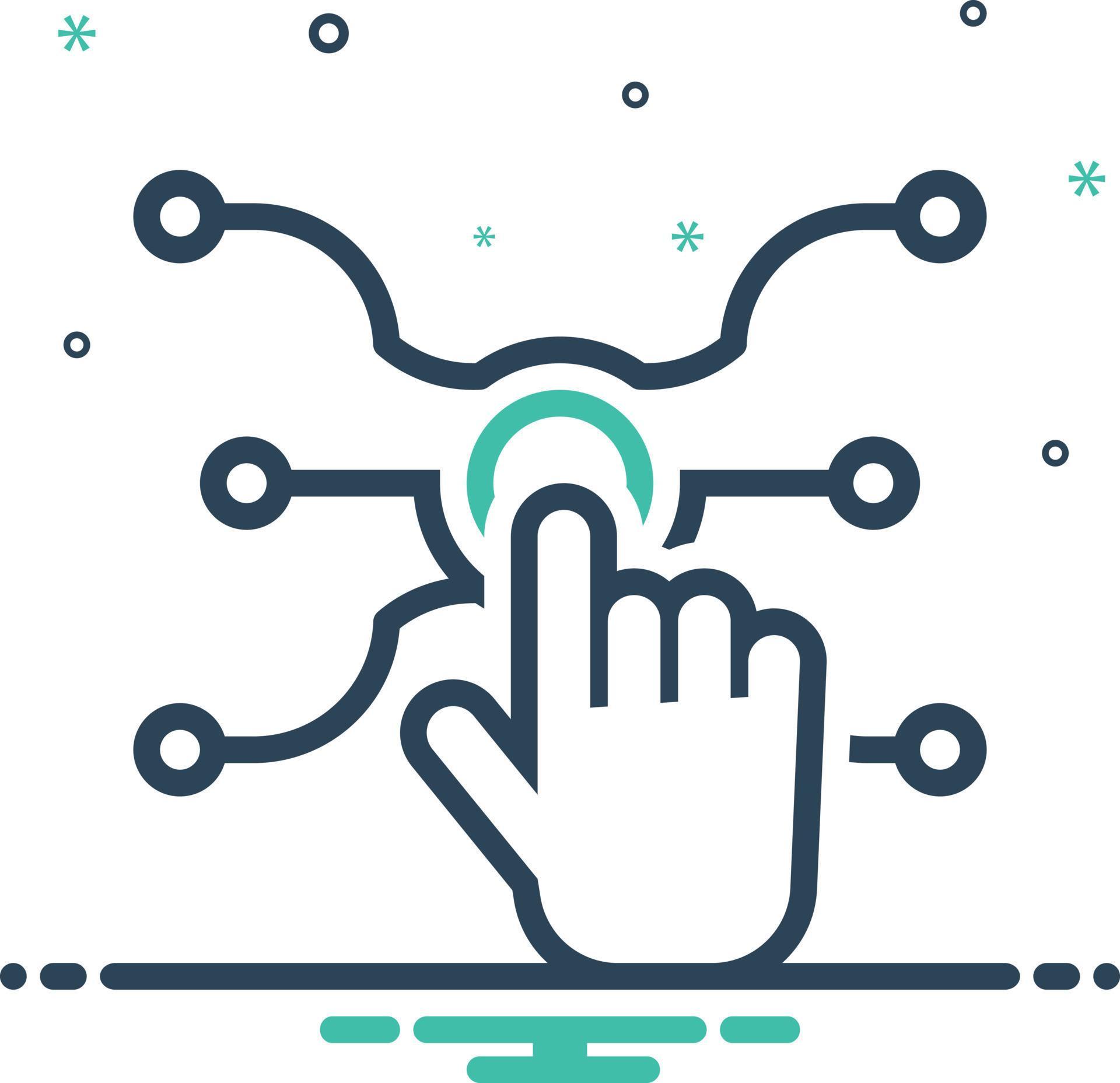 Mix icon for touchscreen technology 6219204 Vector Art at Vecteezy