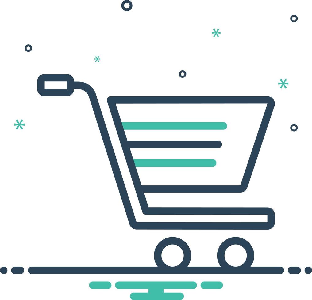 icono de mezcla para ir de compras vector