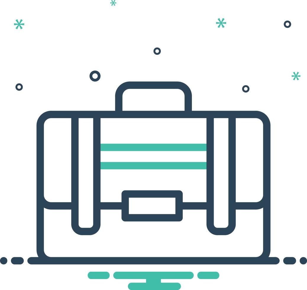 Mix icon for suitcase vector