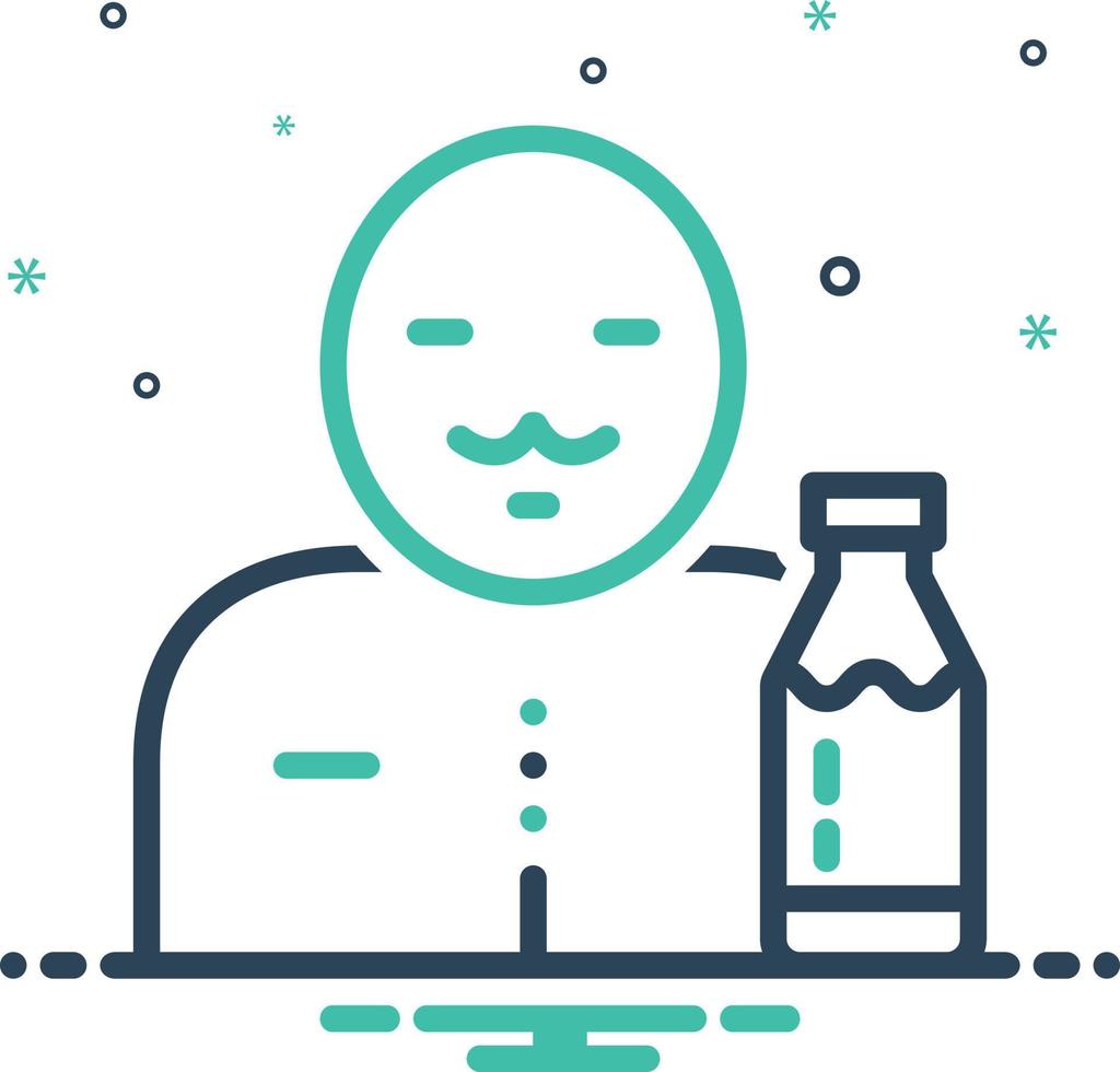 Mix icon for milkman vector