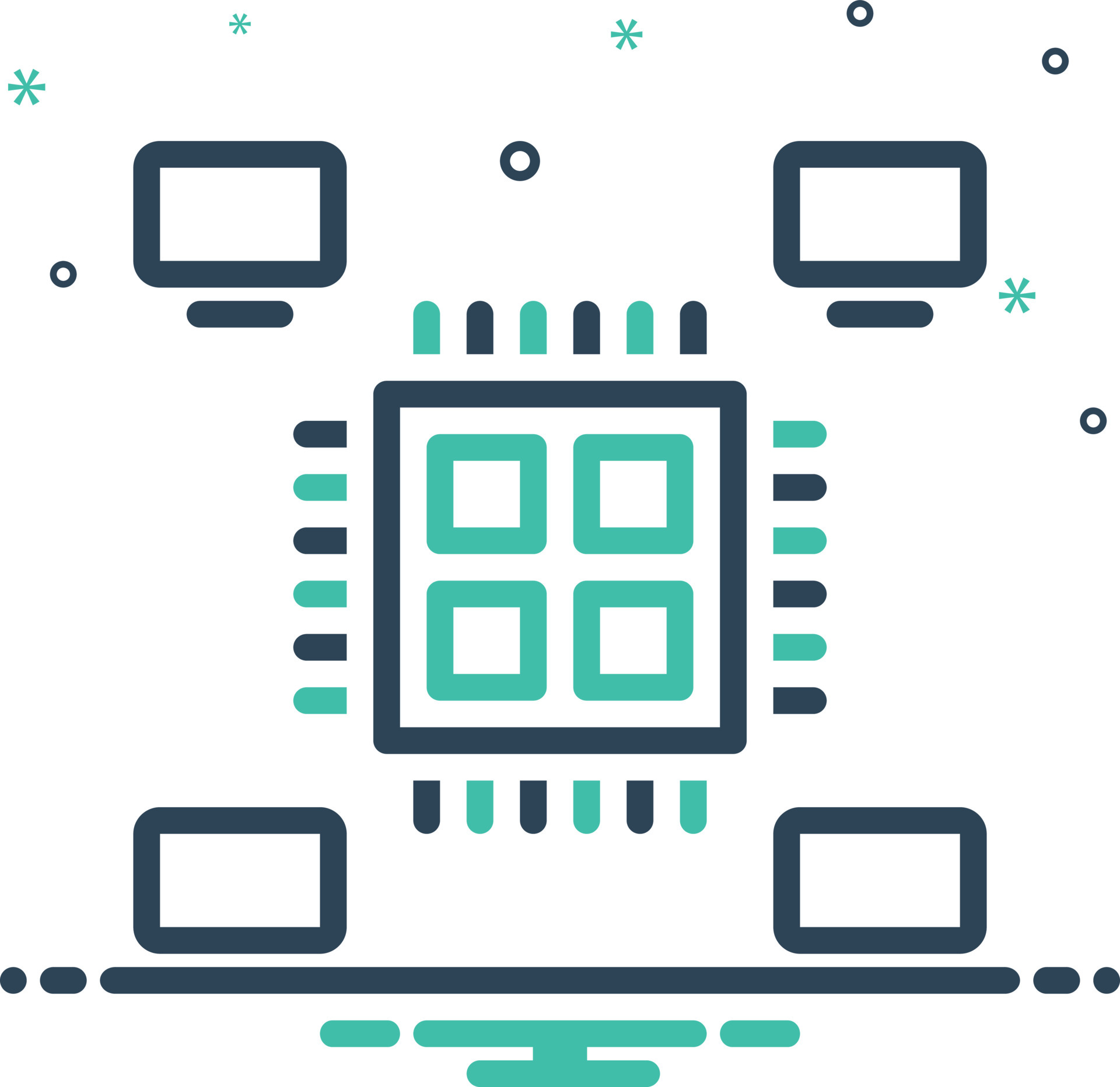 Mix icon for multiprocessing 6219346 Vector Art at Vecteezy