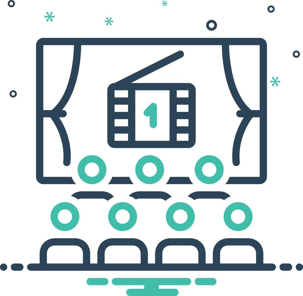 Mix icon for cinema vector