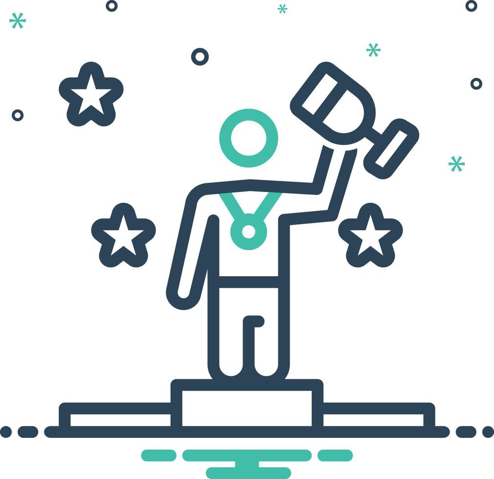 Mix icon for winner vector