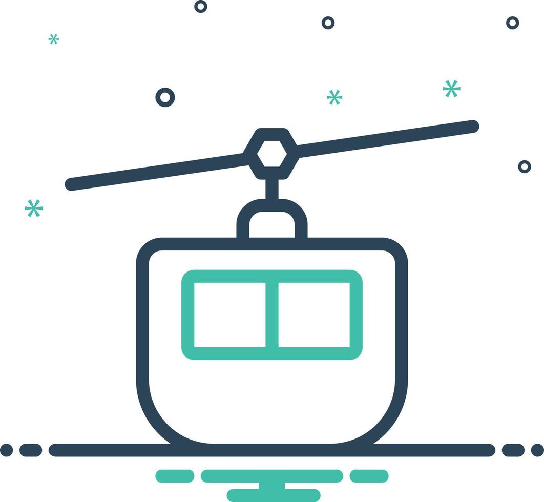 Mix icon for funicular vector