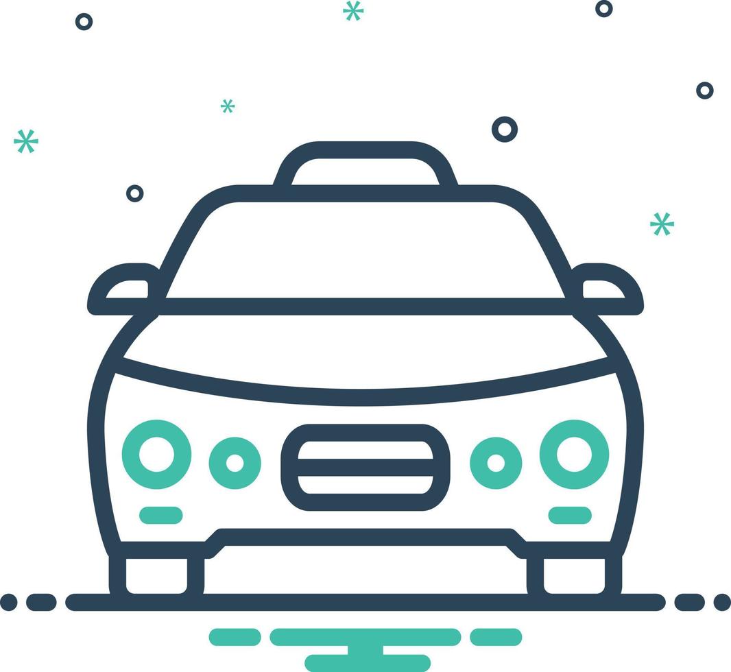 icono de mezcla para taxi vector