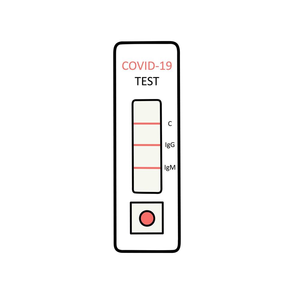 Covid-19 rapid antigen test vector isolated illustration