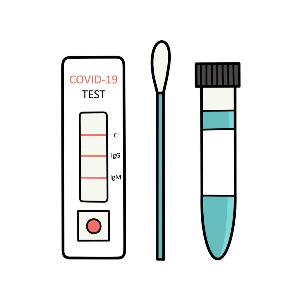 Covid-19 rapid antigen test vector illustration clipart