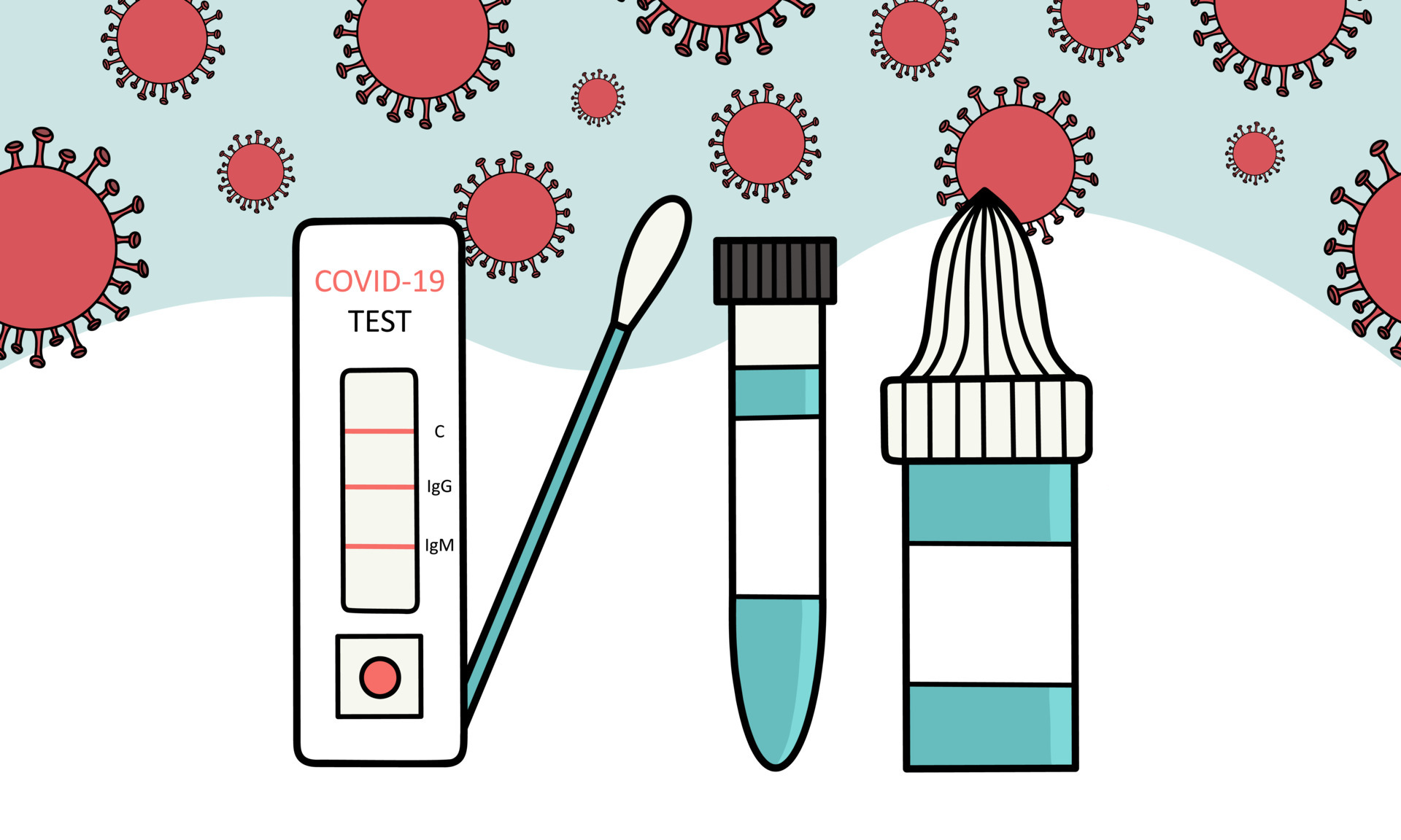 Covid19 rapid antigen test vector illustration clipart 6219568 Vector Art at Vecteezy