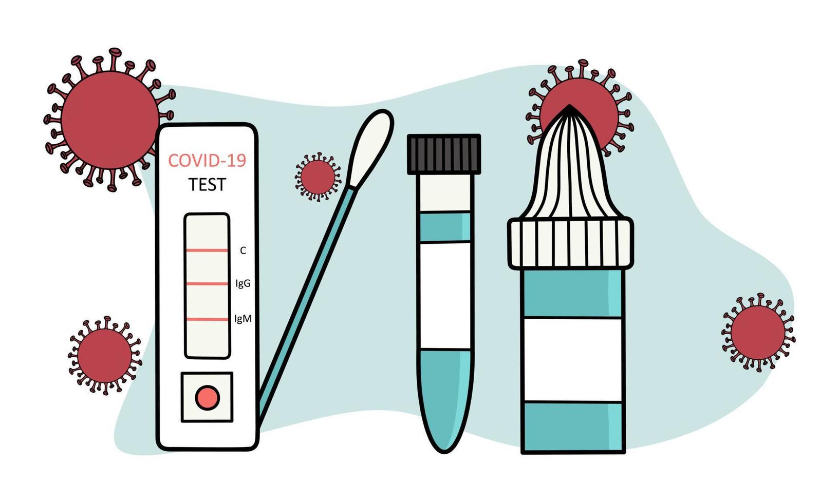 Covid-19 rapid antigen test vector illustration clipart