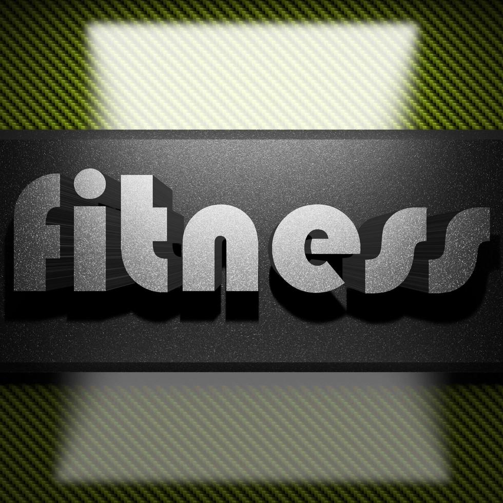 fitness word of iron on carbon photo