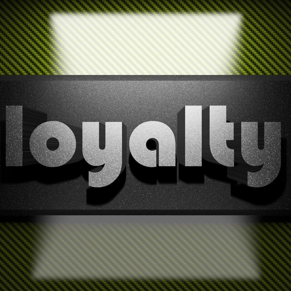 loyalty word of iron on carbon photo