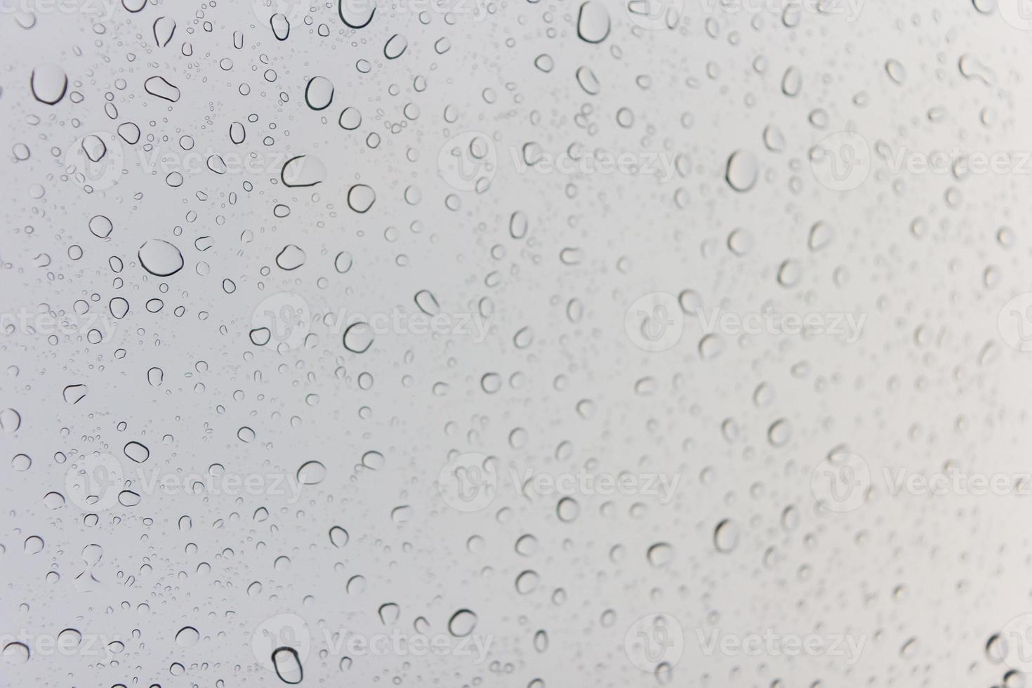 Water drops on glass nature background photo
