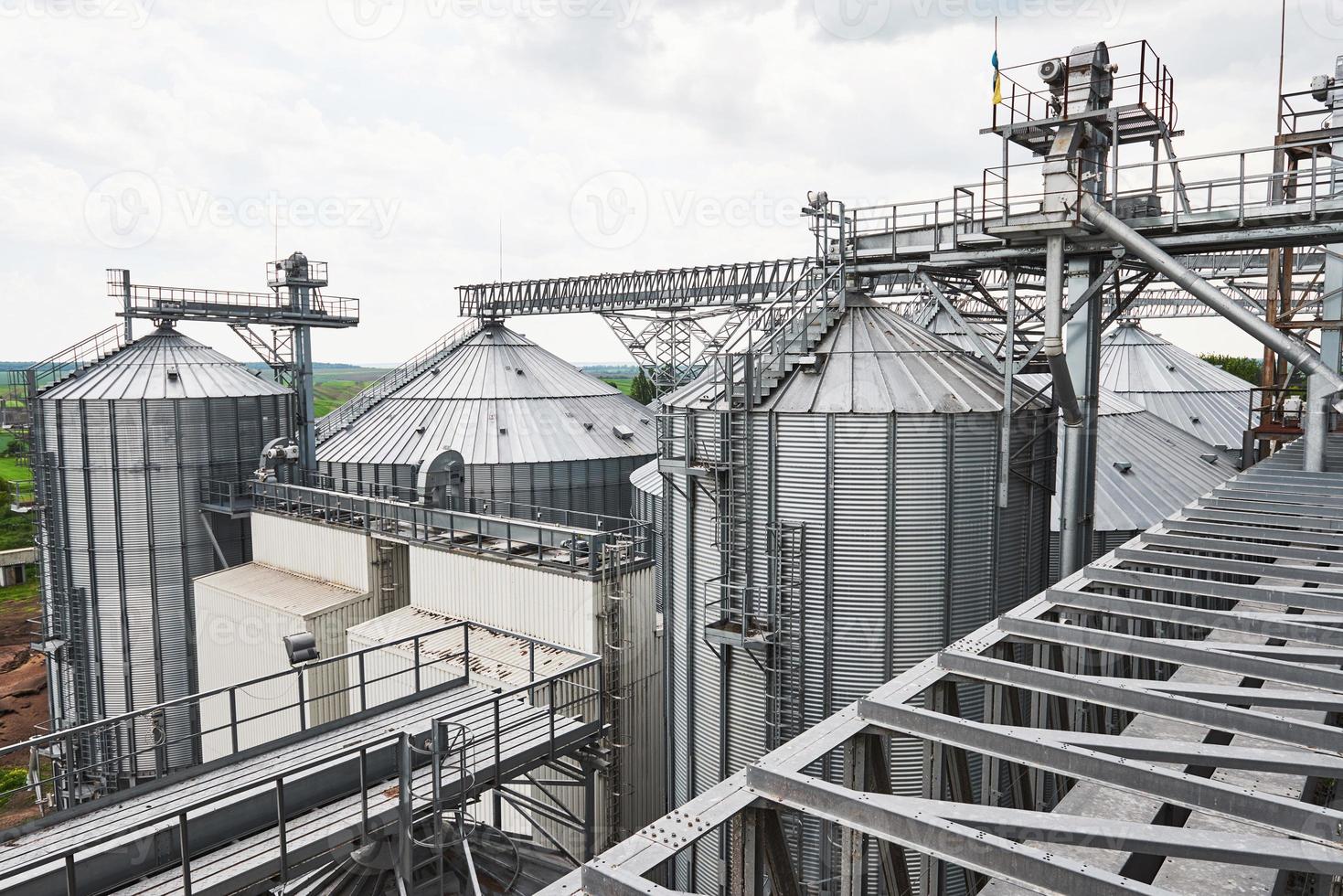 Agricultural Silo - Building Exterior, Storage and drying of grains, wheat, corn, soy photo