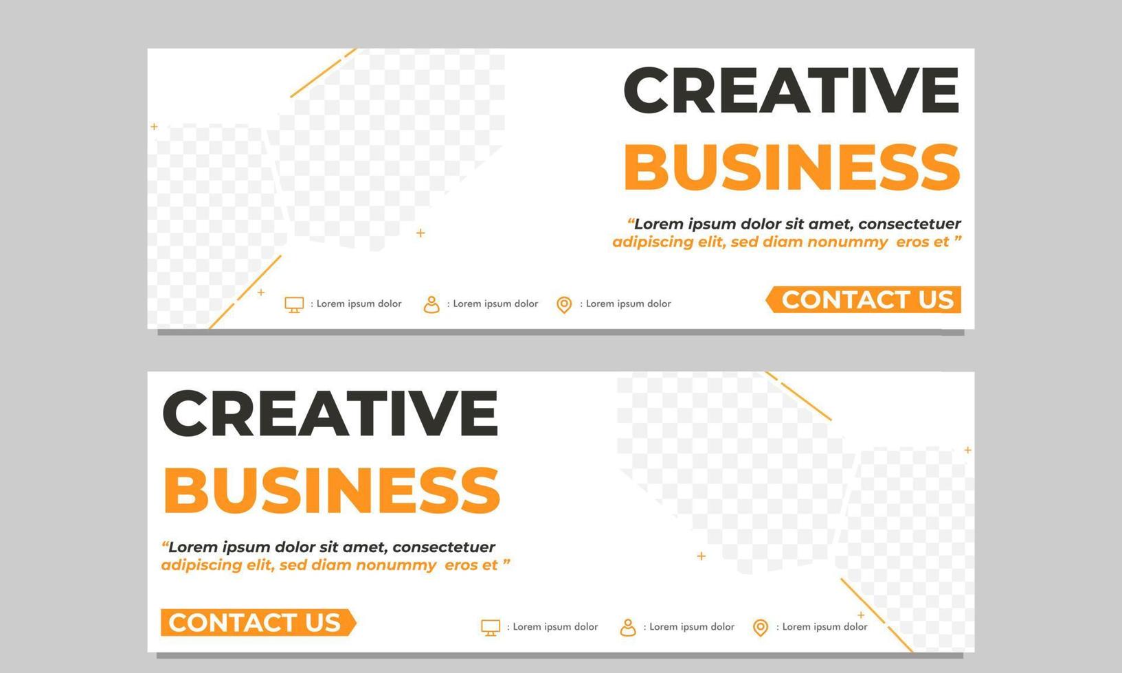 creative business horizontal banner template vector