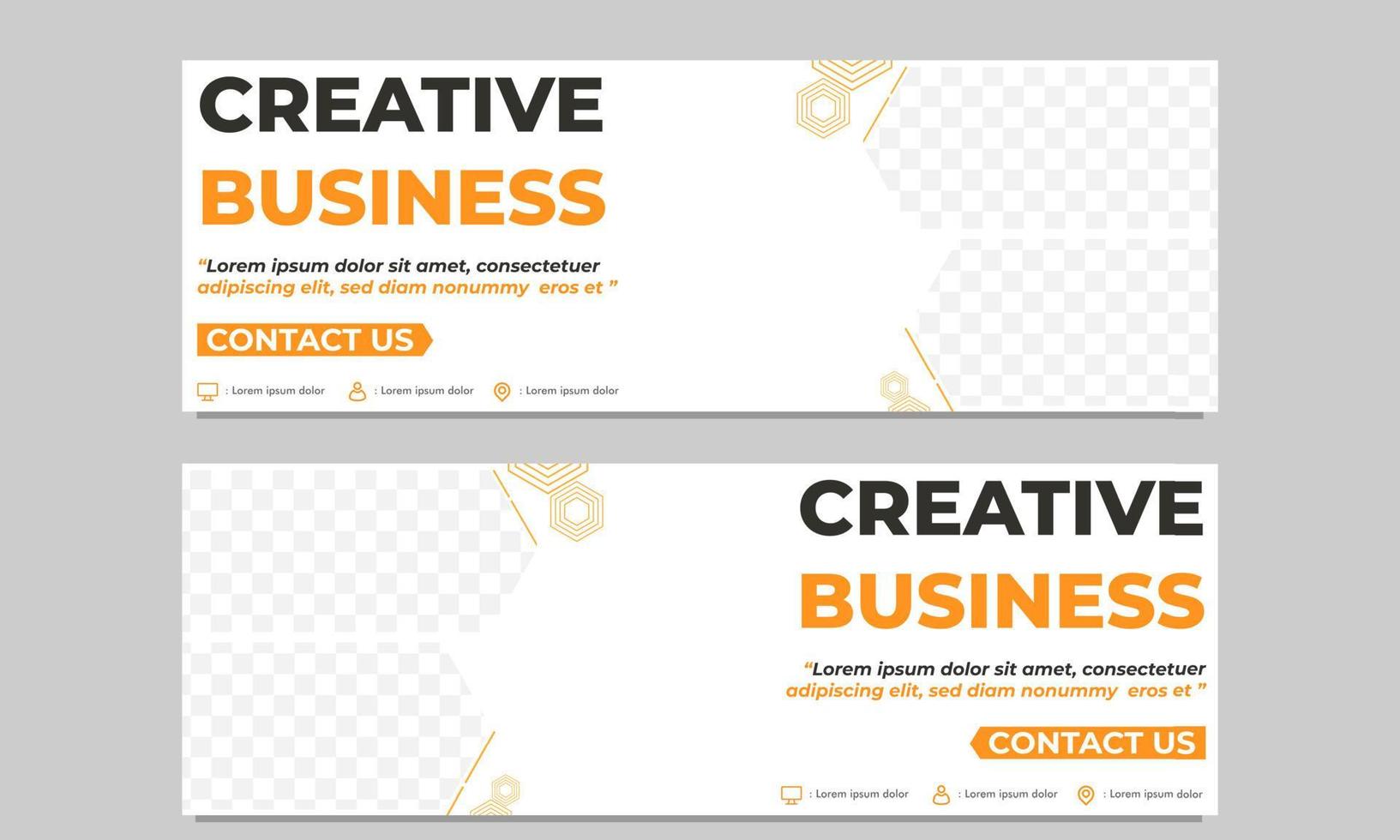 plantilla de banner horizontal de negocios creativos vector