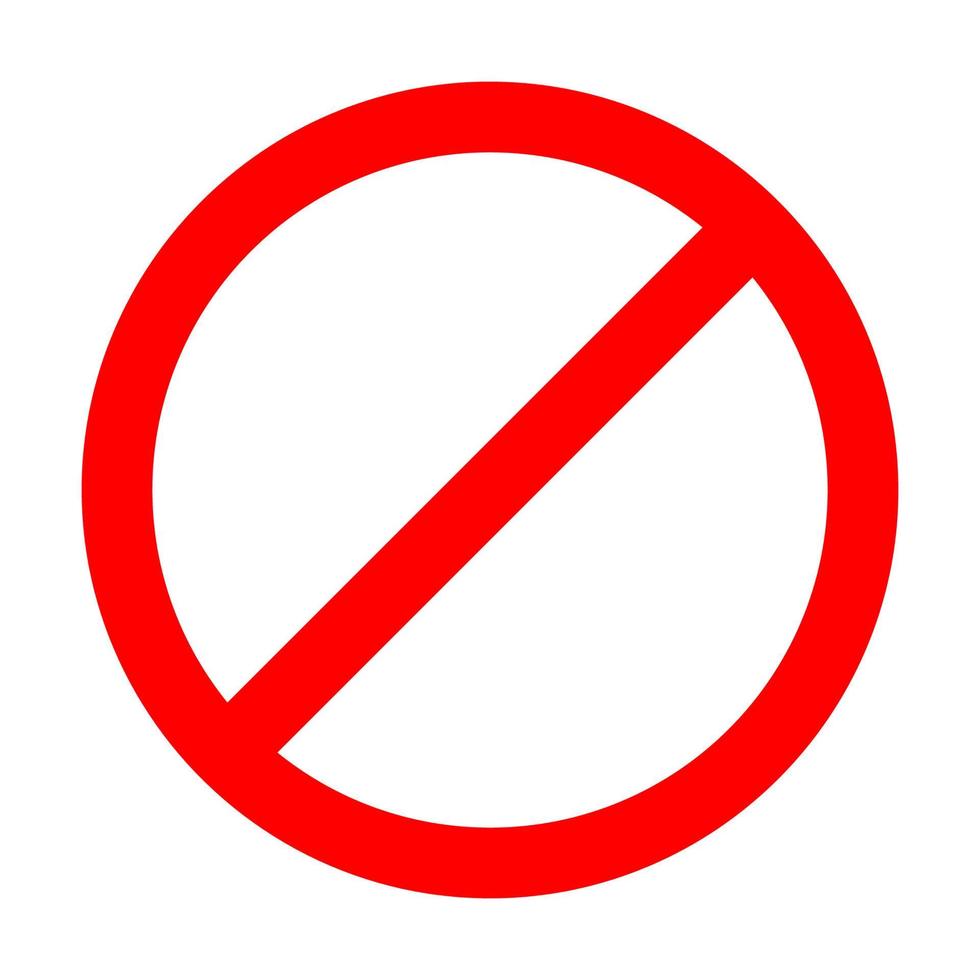 Ban icon isolated on white background vector