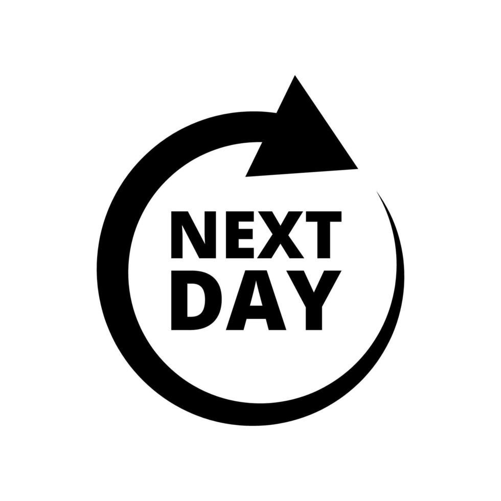 Next day icon vector isolated on white background