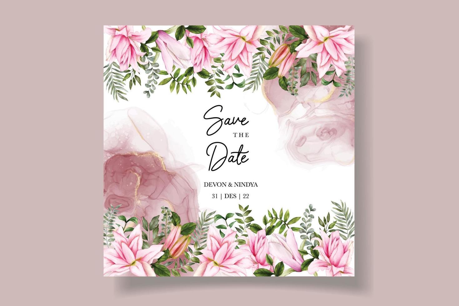 wedding invitation card vector