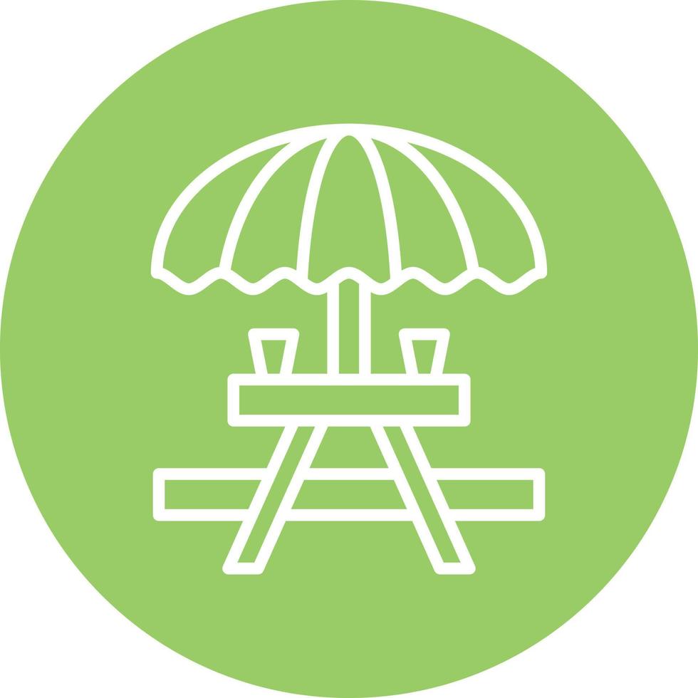 Picnic Table Icon Style vector