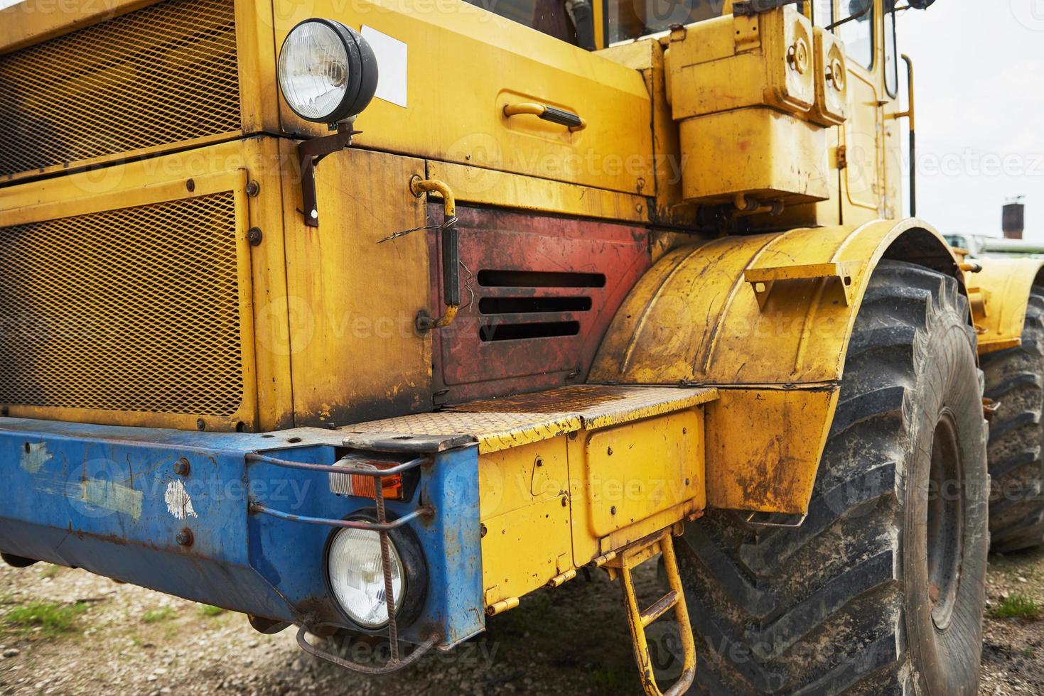 heavy construction loader bulldozer at construction area photo