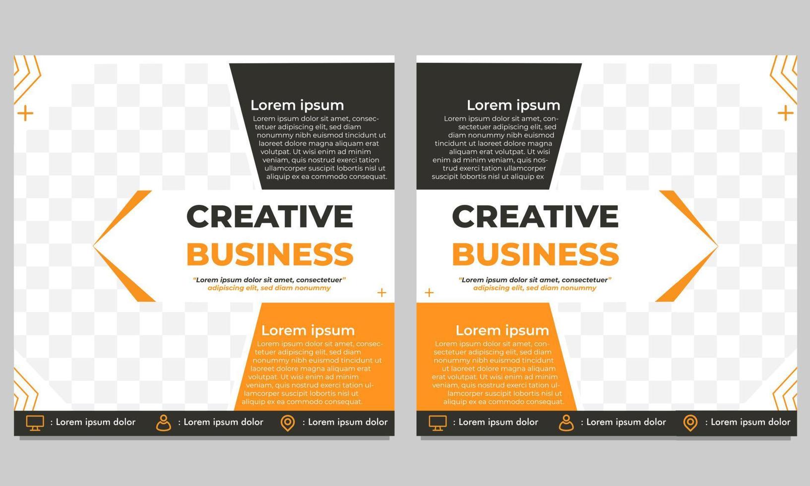 creative business social media post template vector