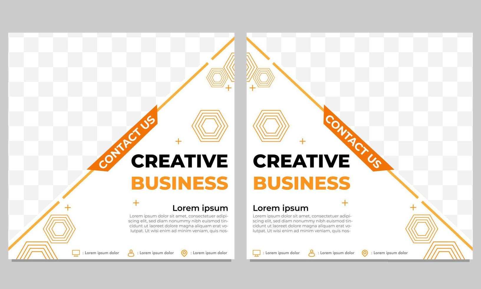 creative business social media post template vector