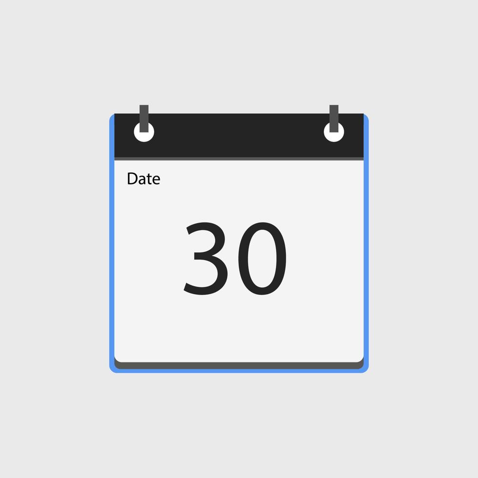 calendar vector icon. stopwatch reminder icon date 30