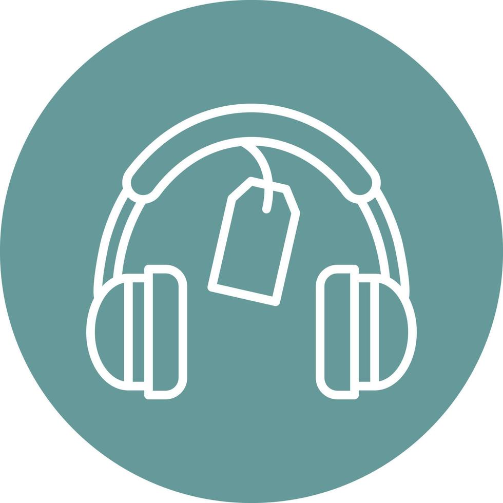 Headphone Sale Icon Style vector