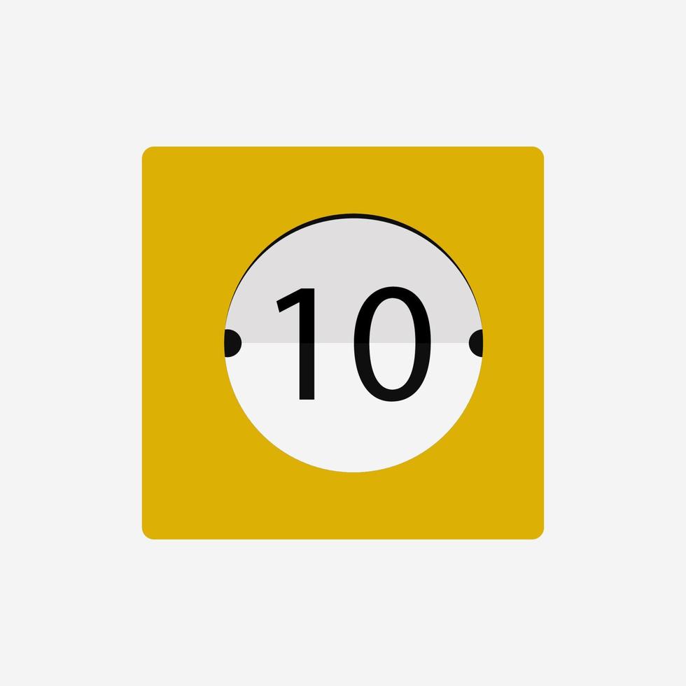 calendar vector icon. stopwatch reminder icon date 10