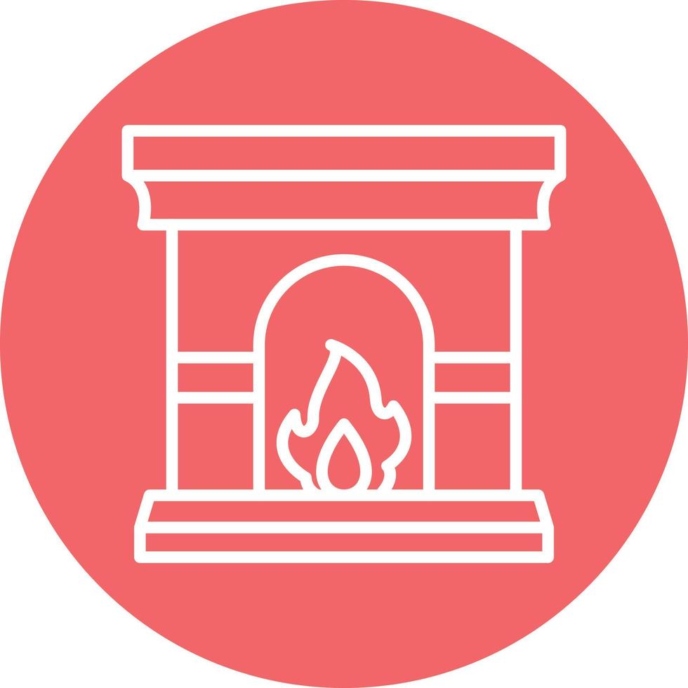 Fireplace Icon Style vector