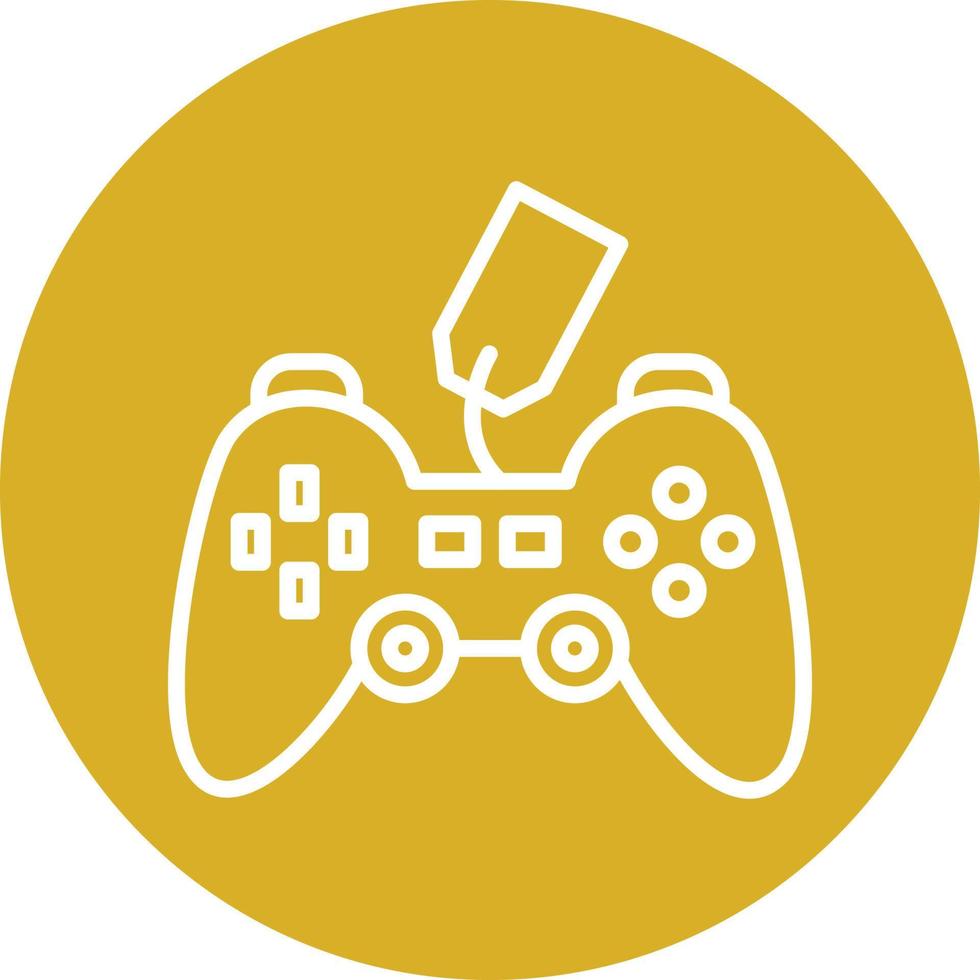 estilo de icono de venta de gamepad vector