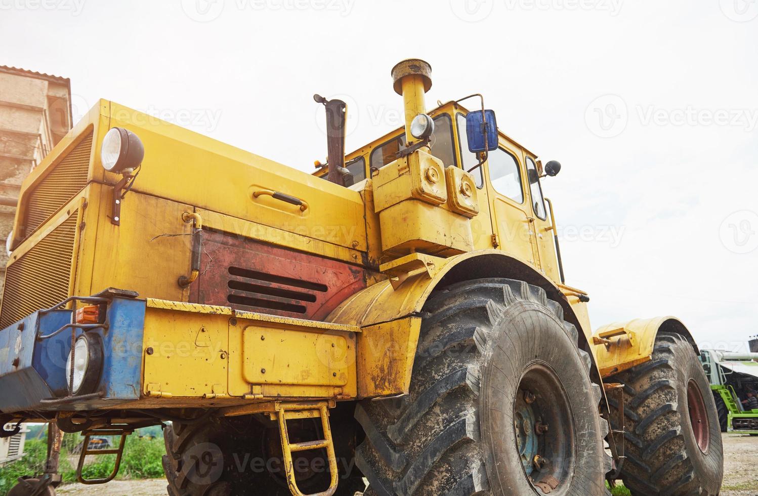 heavy construction loader bulldozer at construction area photo