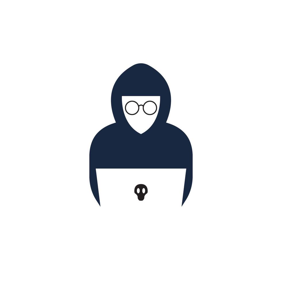 Hacker icon logo vector background