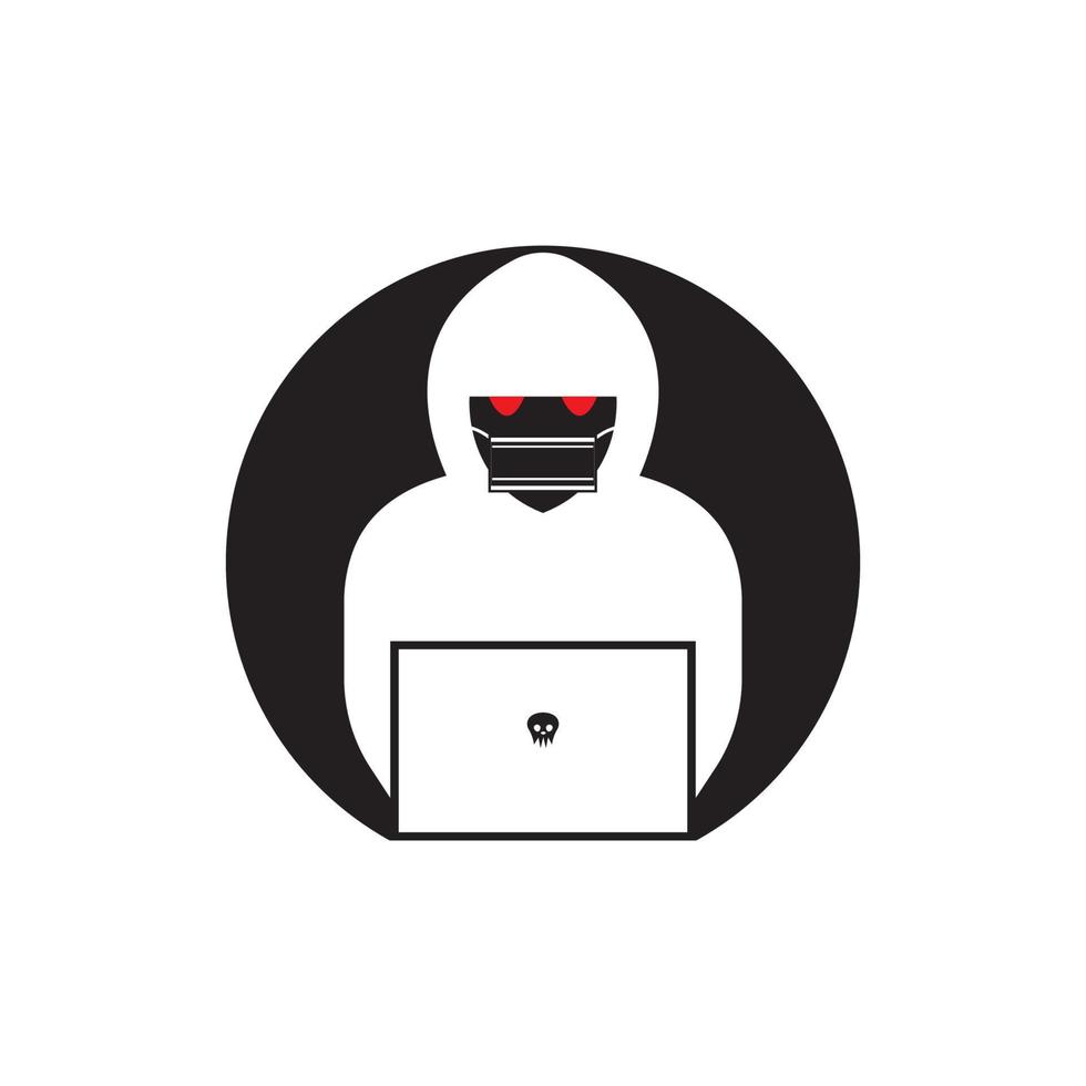 Hacker icon logo vector background