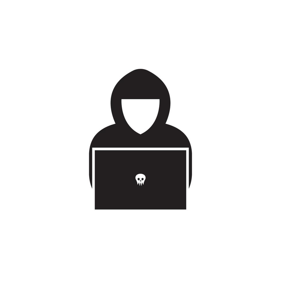 Hacker icon logo vector background