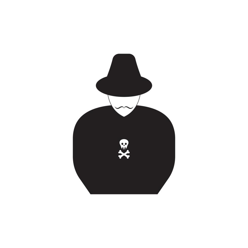 Hacker icon logo vector background