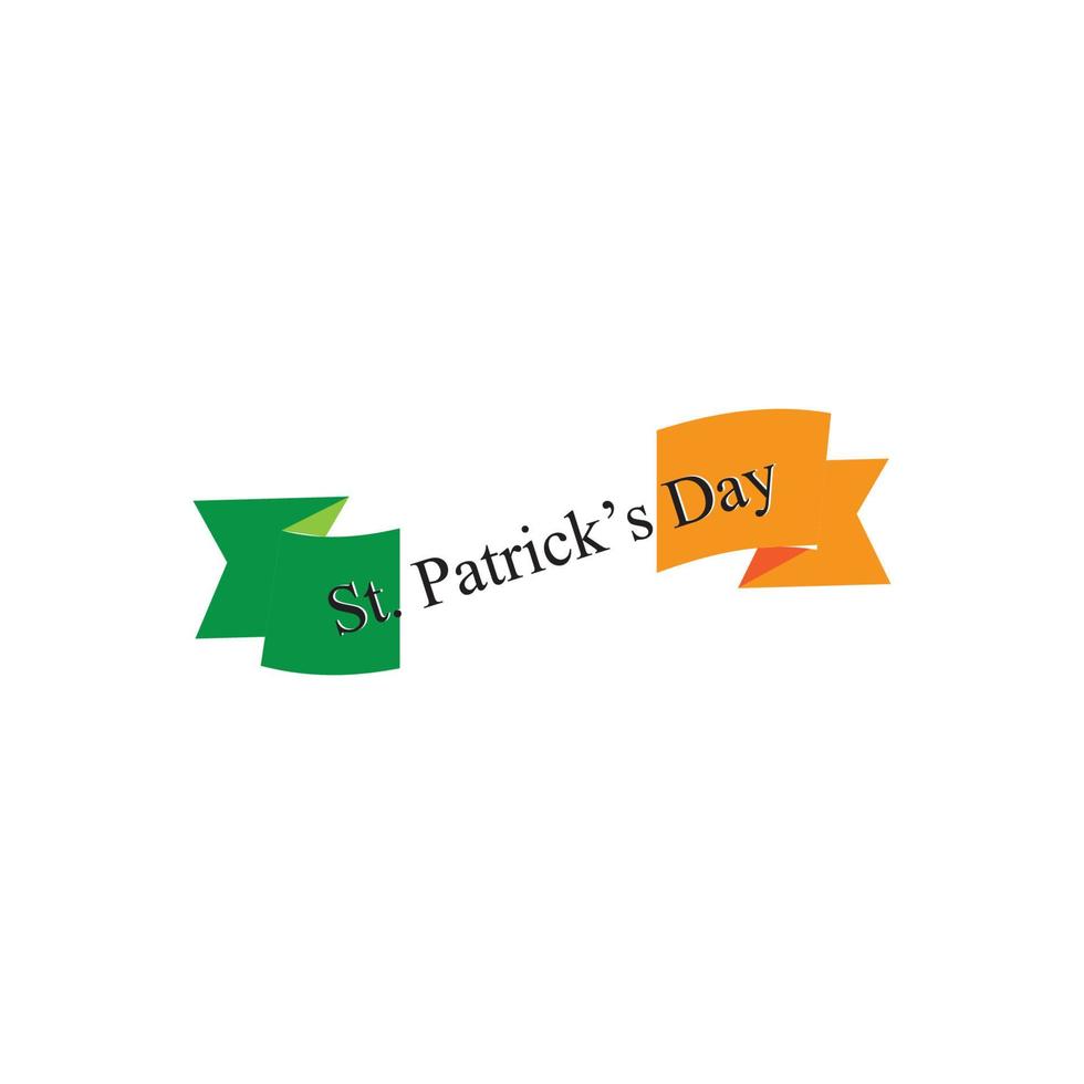 Happy St Patrick's Day Vector Round Label Stock Vector Illustration