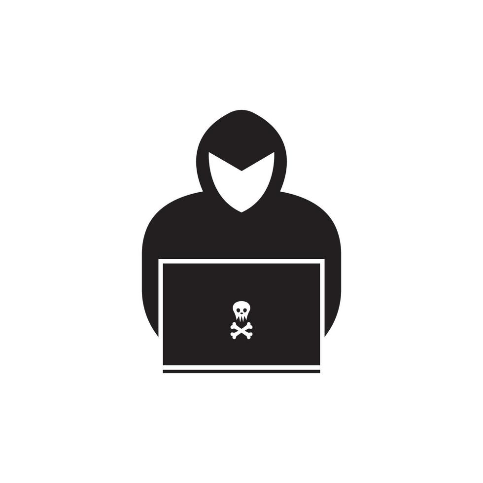 Hacker icon logo vector background