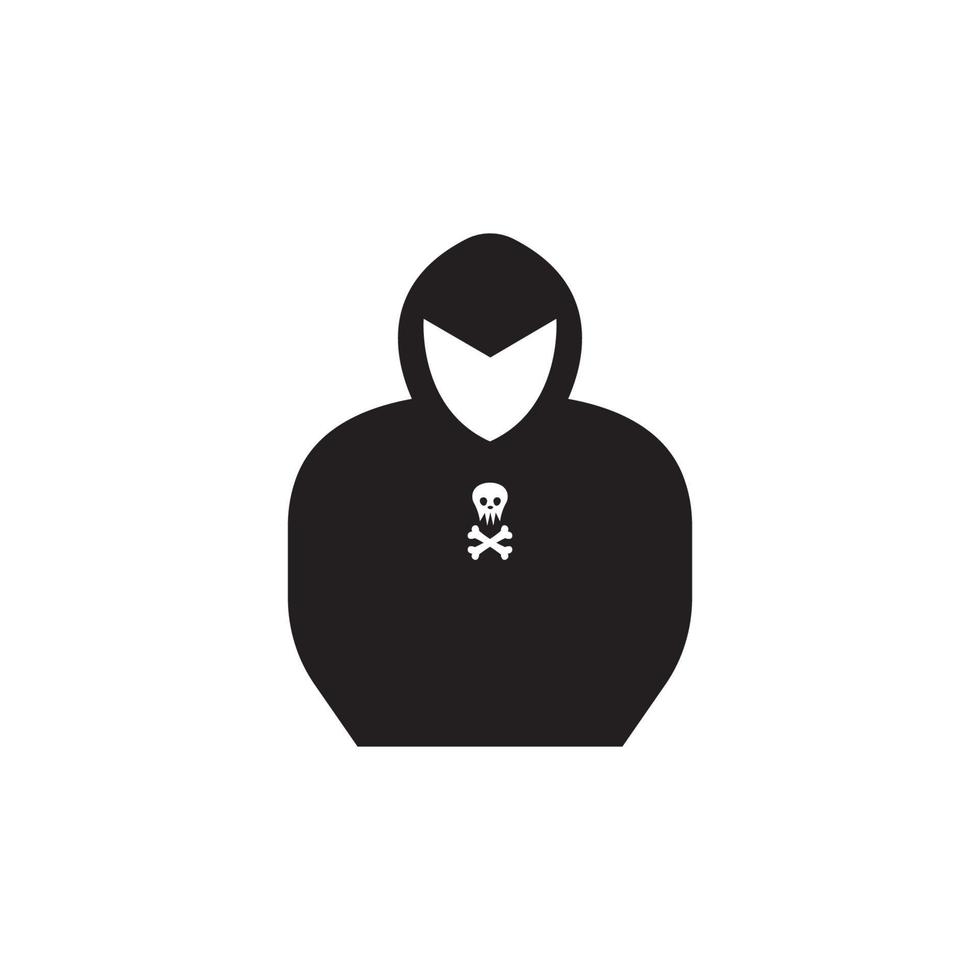 fondo de vector de logotipo de icono de hacker
