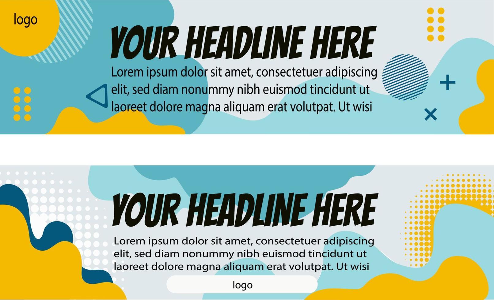 template banner design green vector