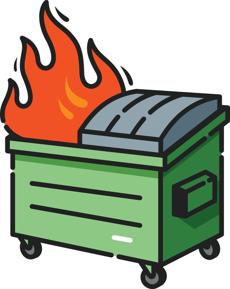 Dumpster Fire Filled Outline Icon 6221633 Vector Art at Vecteezy