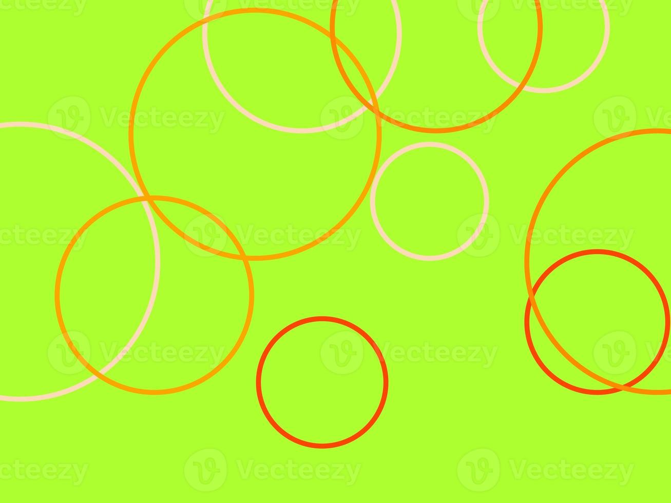 Abstract orange circles with green yellow background photo