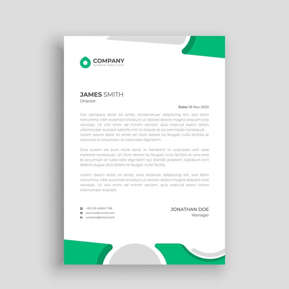 Professional letterhead design template vector