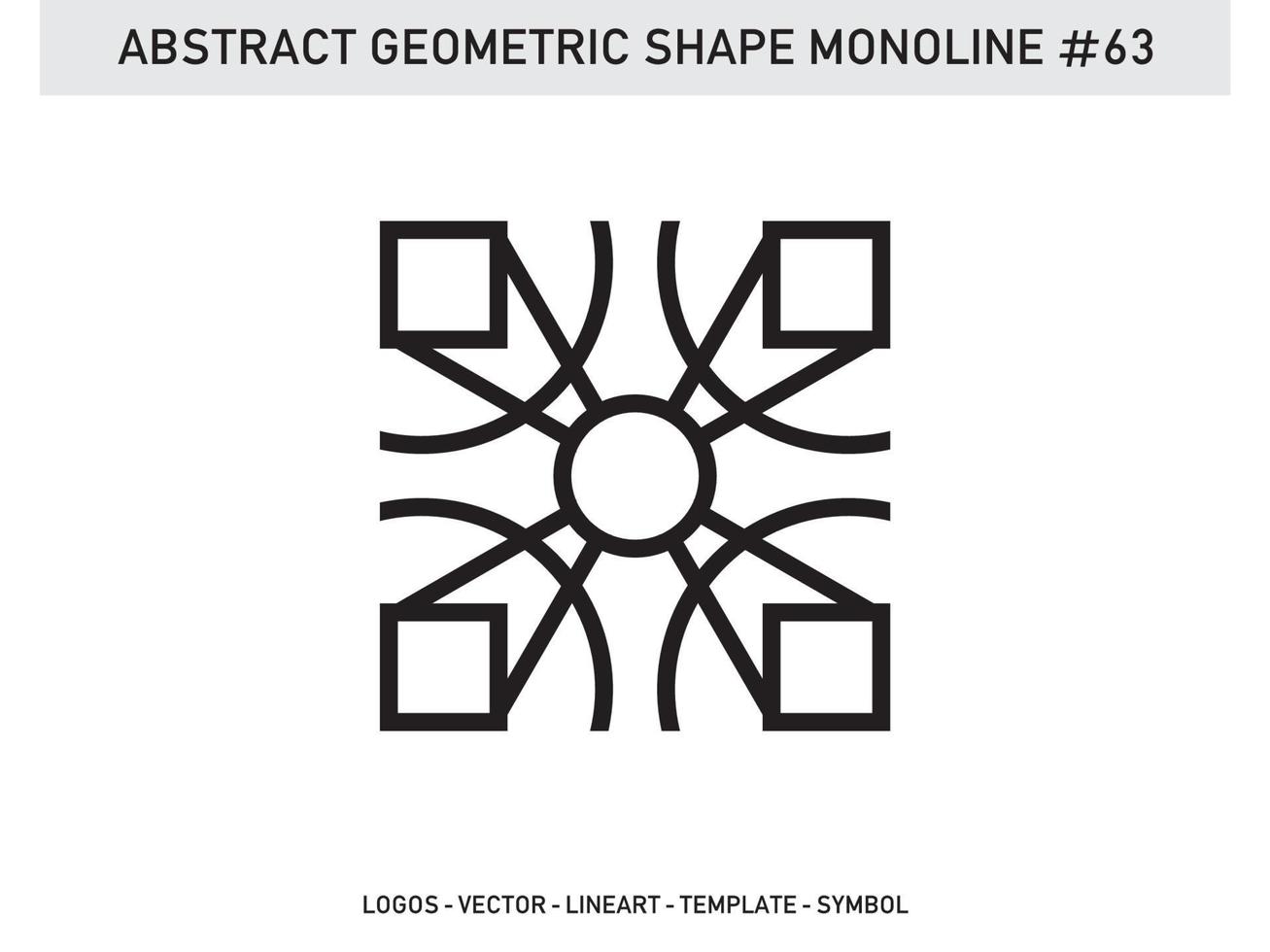 elemento ornamento forma geométrica monoline línea abstracta vector libre