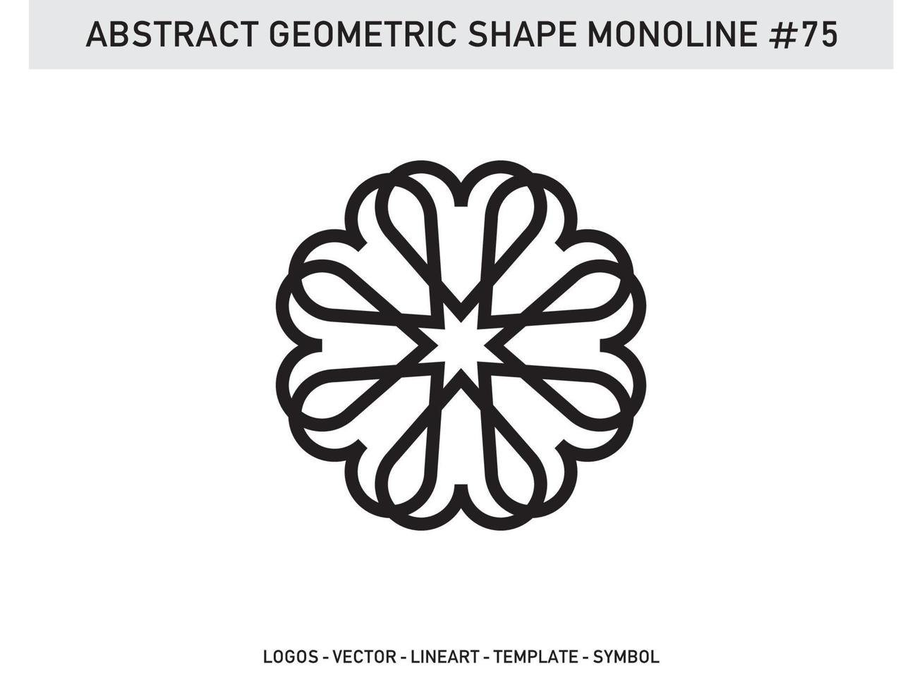 Abstract Geometric Monoline Lineart Line Vector Shape Free