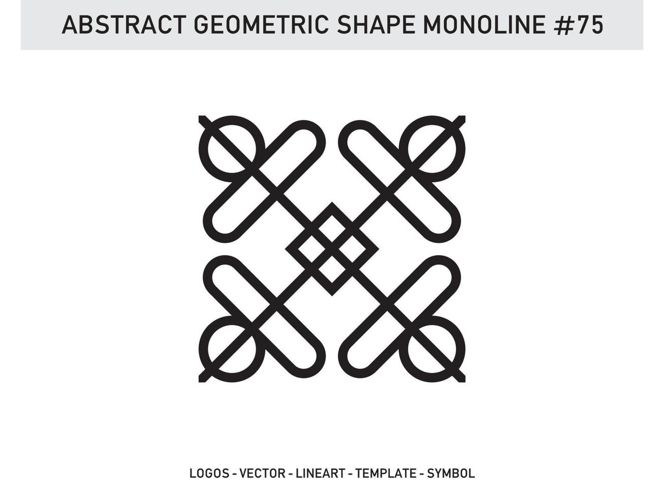 Abstract Geometric Monoline Lineart Line Vector Shape Free