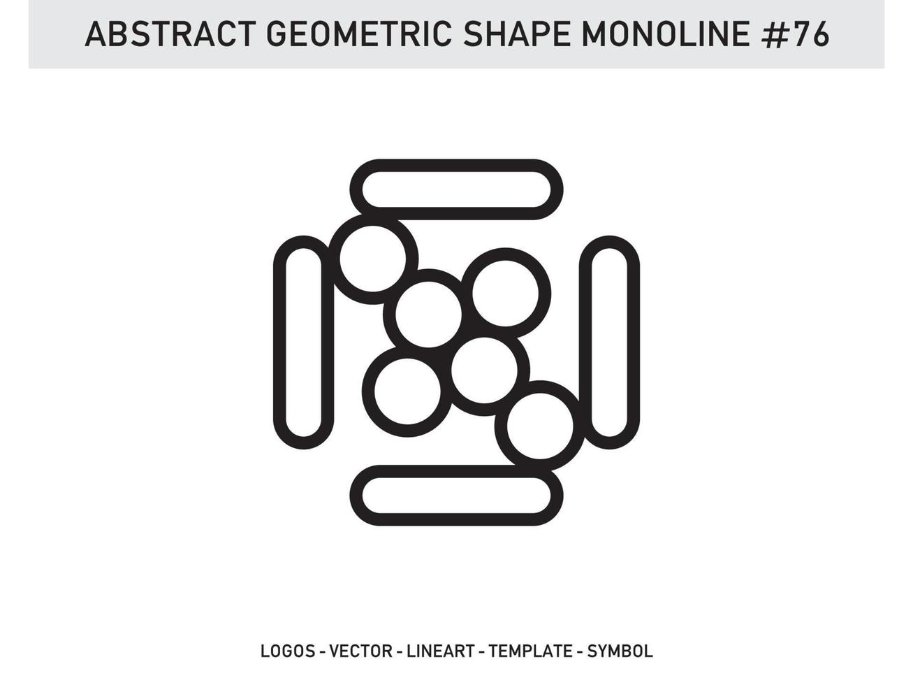 Abstract Geometric Monoline Lineart Line Shape Free Vector