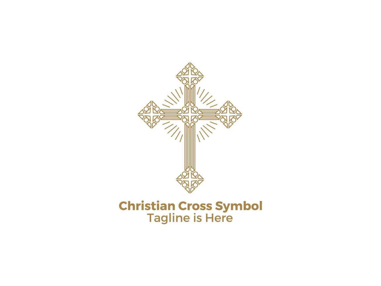 The Cross is a Symbol of Catholic Christianity Religion The Church of Jesus Design Icon vector