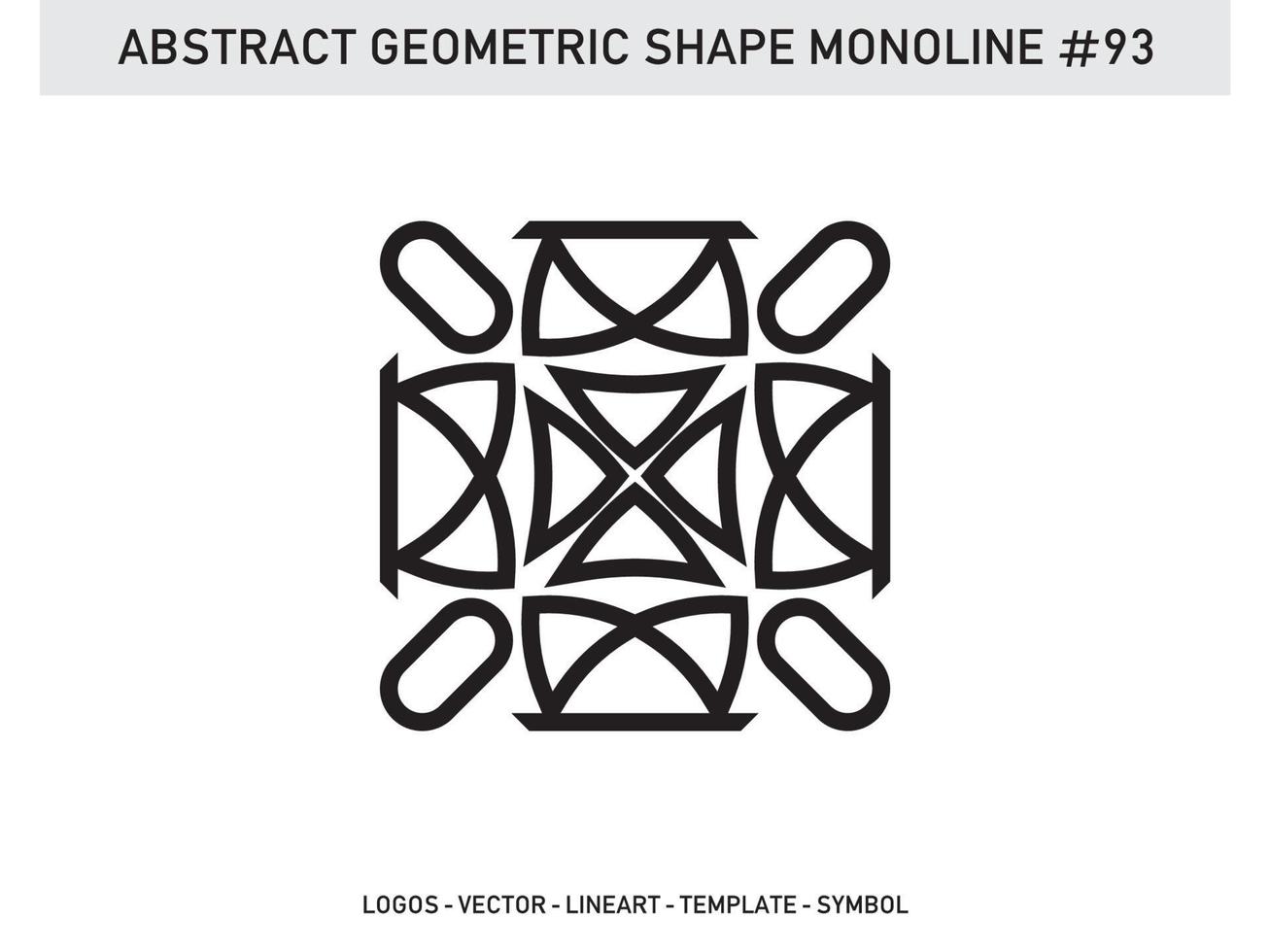 lineart geométrico línea forma monoline resumen vector diseño libre