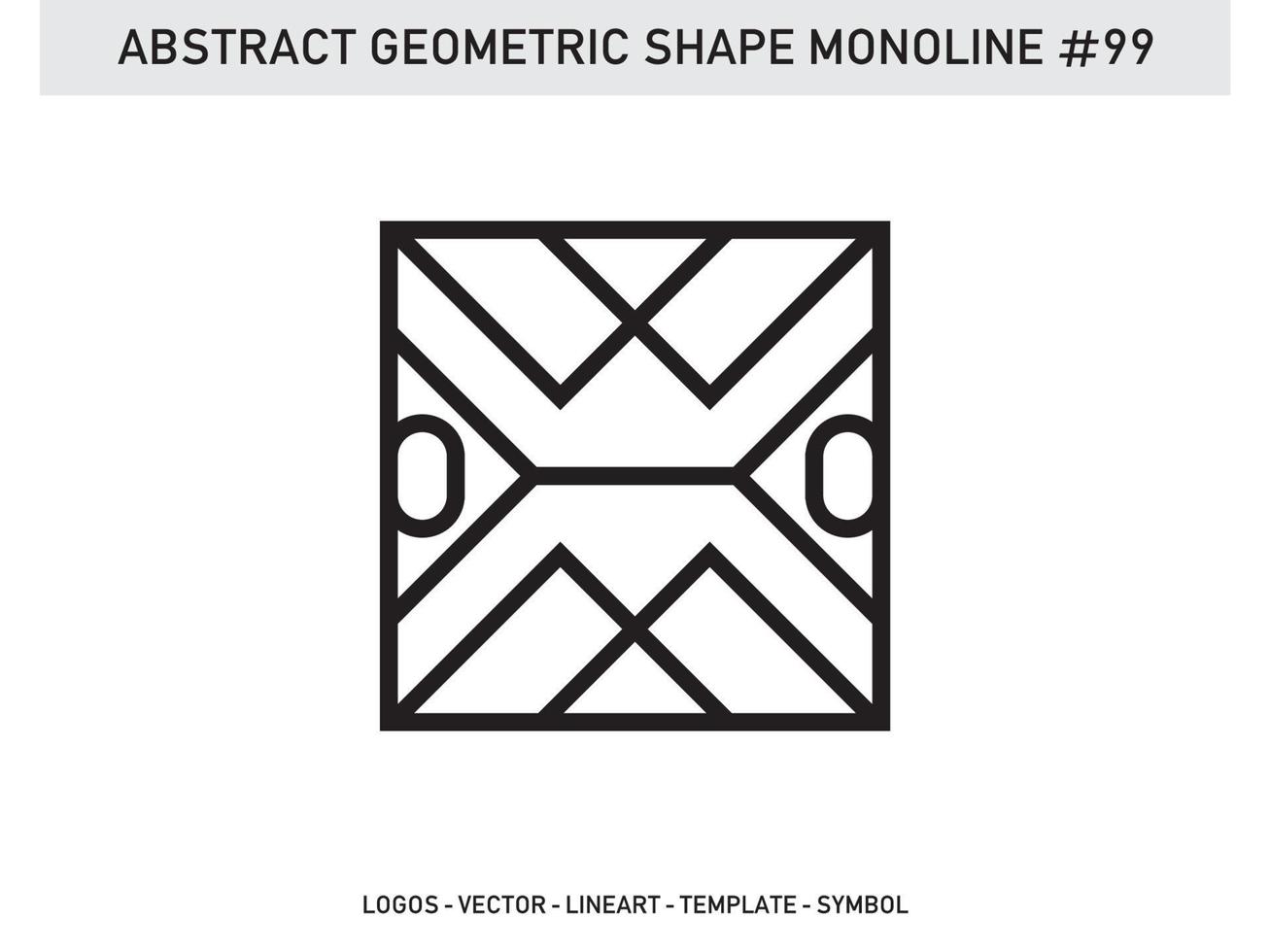 Monoline Abstract Geometric Lineart Line Shape Free Vector Design